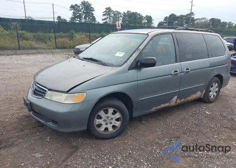 2002 Honda Odyssey Ex из США, поврежденный, VIN 5FNRL18632B002777